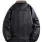 📢📢70 %  OFF !! ⏰Men's Winter PU Leather Jacket with Plush Lining