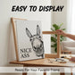 📢📢50 %  OFF !! ⏰✨Funny Bathroom Wall Art - "Nice Ass" Donkey Print