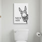 📢📢50 %  OFF !! ⏰✨Funny Bathroom Wall Art - "Nice Ass" Donkey Print