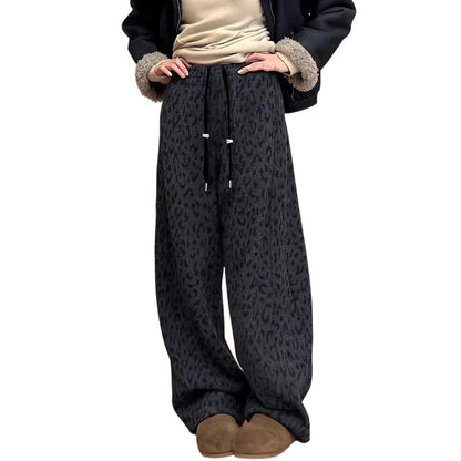 ⏳Limited-time 50% off⏰Women's Leopard Print Wide Leg Sweatpants👖