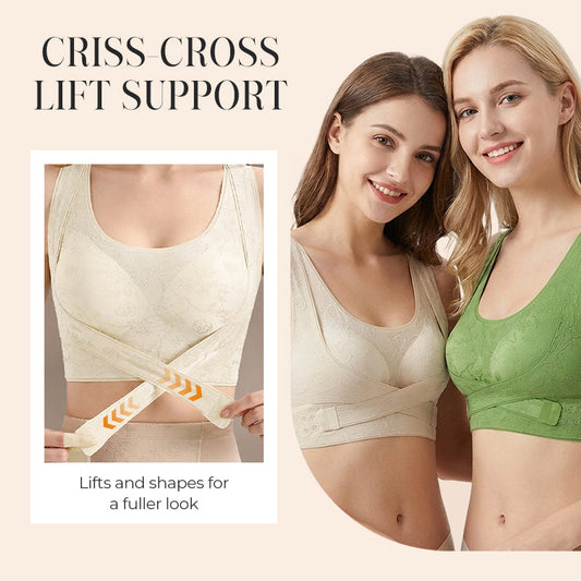 📢📢60%  OFF !! ⏰ All-Day Comfort Meets Perfect Shape! Criss-Cross Lift & Sculpt Bra 👚⚡️