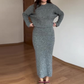 Women's Casual Crewneck Knit Sweater Dress