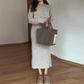 Women's Casual Crewneck Knit Sweater Dress