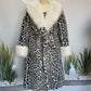 📢📢60 %  OFF !! ⏰Women's Leopard Print Fluffy Faux Fur Coat with Belt🧥