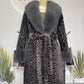📢📢60 %  OFF !! ⏰Women's Leopard Print Fluffy Faux Fur Coat with Belt🧥