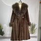 📢📢60 %  OFF !! ⏰Women's Leopard Print Fluffy Faux Fur Coat with Belt🧥
