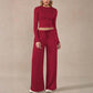 📢📢60 %  OFF !! ⏰Women's Casual Crop Top & Drawstring Pants Set