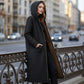 📢📢60 %  OFF !! ⏰Women’s Vintage Fuzzy-Lined Long Coat With Hood🧥
