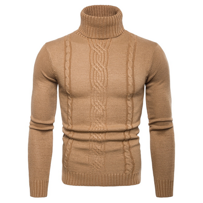 📢📢Final Sale - Limited Sizes⏰70 % OFF⏰ Men's Slim Fit Cable Knit Turtleneck Sweater