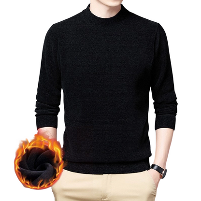 📢📢60%  OFF !! ⏰Men's Thermal Lined Mock Neck Sweater