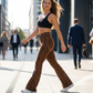📢📢60%  OFF !! ⏰Women’s Leopard Print Flared Yoga Pants