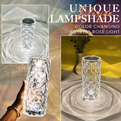 📢📢50 %  OFF !! ⏰🎁The perfect gift🎁Touching Control Rose Crystal Lamp
