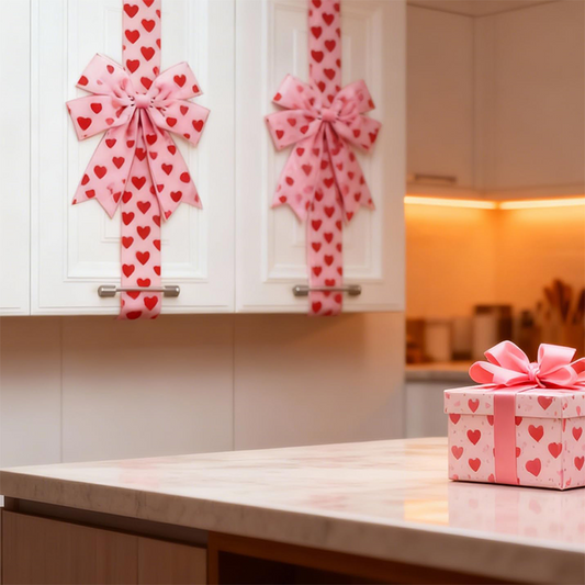 📢📢BUY 2 GET 1 FREE⏰Self-adhesive backing, large 3D bow ❤️ Elegant heart-shaped ribbon | Tear and stick easily ✨ A must-have for holiday decorations