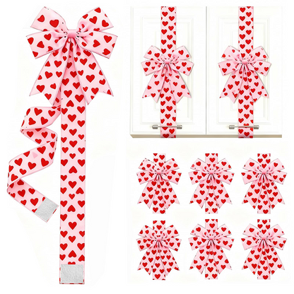 📢📢BUY 2 GET 1 FREE⏰Self-adhesive backing, large 3D bow ❤️ Elegant heart-shaped ribbon | Tear and stick easily ✨ A must-have for holiday decorations
