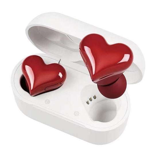 📢📢50%  OFF !! ⏰Stylish Heart-Shaped Bluetooth Earbuds