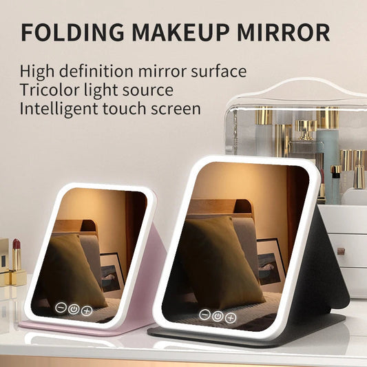 📢📢50%  OFF !! ⏰LED Portable Folding Makeup Mirror