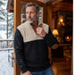 📢📢50%  OFF !! ⏰Hot Sale Offers-Men's Colorblock Button-Neck Sweater