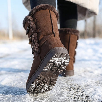 👢 60% OFF NOW! ❄️Women's Ultra-Warm Faux Fur Lined Mid-Calf Snow Boots