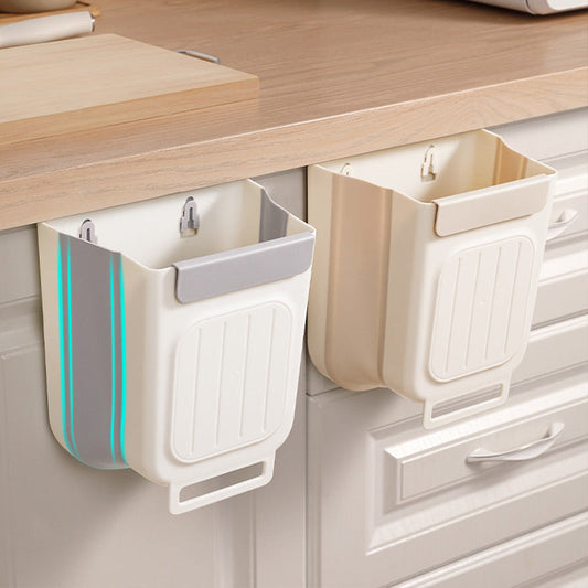 🗑️ 30% OFF NOW! 🧺 Multipurpose Hanging Collapsible Trash Can for Kitchen – Space-Saving, Durable & Perfect for Peels, Waste & Recycling ♻️