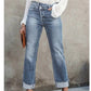 📢📢50%  OFF !!⏰Women's High-Waist Straight-Leg Stretch Jeans