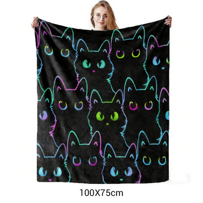 Cozy Cat-Themed All-Season Throw Blanket（50% OFF）