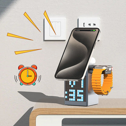 📢📢60%  OFF !! ⏰Multifunctional Charging Station with Built-in Bluetooth Speaker & Clock