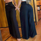 📢📢50%  OFF !! ⏰Women's High-Waist Wide-Leg Trousers with Belt Accent