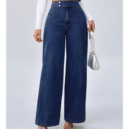 📢📢60%  OFF !! ⏰Women's High-Waist Wide-Leg Jeans