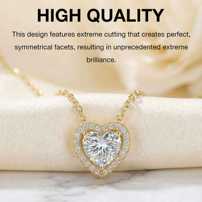 📢📢50%  OFF !! ⏰Heart-Shaped Crystal Necklace & Earring Set