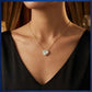 📢📢50%  OFF !! ⏰Heart-Shaped Crystal Necklace & Earring Set