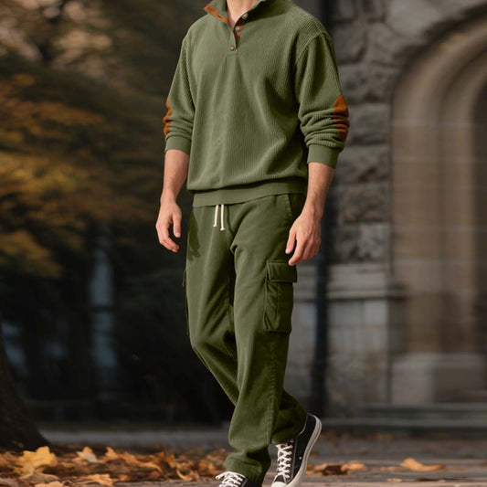 📢📢60%  OFF !! ⏰Men’s Trendy Pullover and Cargo Pants 2-Piece Set