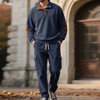 📢📢60%  OFF !! ⏰Men’s Trendy Pullover and Cargo Pants 2-Piece Set