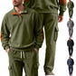📢📢60%  OFF !! ⏰Men’s Trendy Pullover and Cargo Pants 2-Piece Set