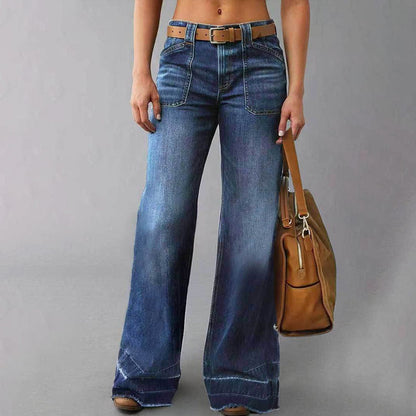 📢📢50%  OFF !! ⏰Women's Retro Flare Jeans with Pockets