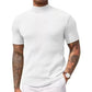 📢📢50%  OFF !! ⏰Casual Slim Fit Mock Neck T-Shirt for Men