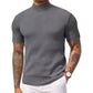 📢📢50%  OFF !! ⏰Casual Slim Fit Mock Neck T-Shirt for Men