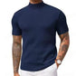 📢📢50%  OFF !! ⏰Casual Slim Fit Mock Neck T-Shirt for Men
