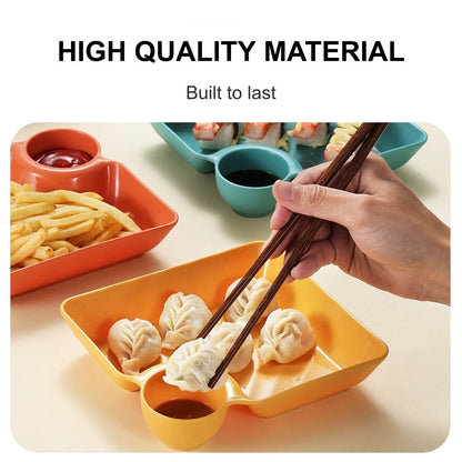 📢📢60%  OFF !!! ⏰Snack and Appetizer Plate with Sauce Holder