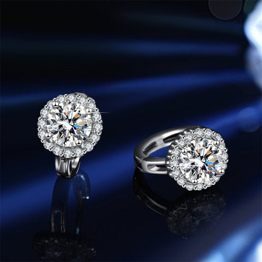 📢📢50%  OFF !!!⏰Brilliant Faux Moissanite Hoop Earrings for Women