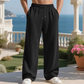 Men's Casual Ribbed Wide-Leg Pants
