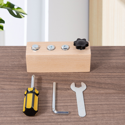 📢📢50%  OFF !!!⏰Montessori Wooden Screw Driver Board Toy