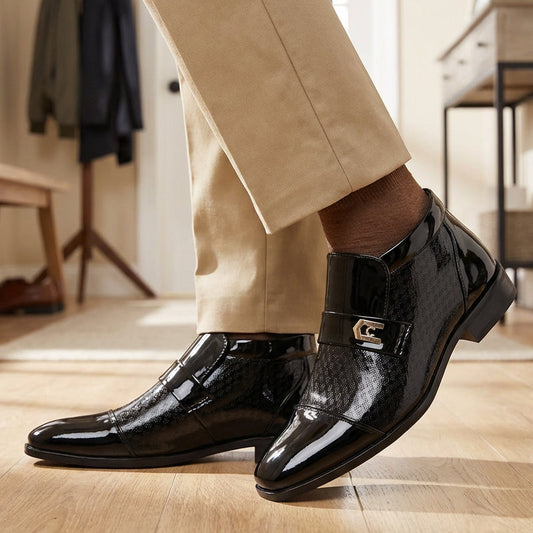 📢📢50%  OFF !! ⏰FREE SHIPPING⏰Men's Elegant Shiny PU Leather Shoes