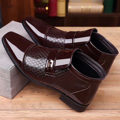 📢📢50%  OFF !! ⏰FREE SHIPPING⏰Men's Elegant Shiny PU Leather Shoes