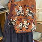 📢📢60%  OFF !! ⏰Embroidered Zebra Canvas Tote Bag