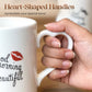 Romantic Heart Handle Kissing Mugs for Couples