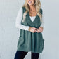 📢📢50% OFF !!!⏰Women's Loose-Fit V-Neck Sweater Vest with Pockets