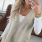 📢📢50% OFF !!!⏰Women's Loose-Fit V-Neck Sweater Vest with Pockets