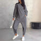 📢📢50% OFF !!!⏰Women Long-Sleeve Irregular Hem Sweatshirts & Pants Set👚👖
