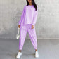📢📢50% OFF !!!⏰Women Long-Sleeve Irregular Hem Sweatshirts & Pants Set👚👖