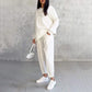 📢📢50% OFF !!!⏰Women Long-Sleeve Irregular Hem Sweatshirts & Pants Set👚👖